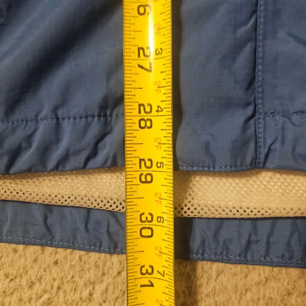 The North Face HyVent Rain Jacket Mens Size XL Blue Ripstop Hooded Shell Mesh